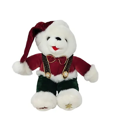 Vintage 2002 Dan Dee Holiday Christmas Keepsake Teddy Bear 14  White • $34.27