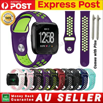 $7.88 • Buy For Fitbit Versa 2 1 Lite Sport Silicone Watch Strap Band Wristband Replacement