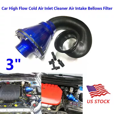 3  Car High Flow Cold Air Inlet Mushroom Head  Modification Air Filter Cleaner • $62.39