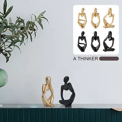 £13.51 • Buy Thinker Sculpture Statue Desk Table Ornament Modern Abstract Art Home B1