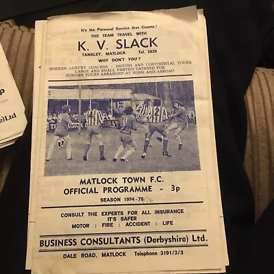 Matlock Town V Boston United 1975 • £2.49