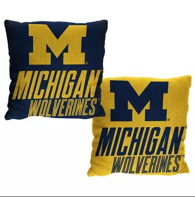 Northwest NCAA Michigan Wolverines Double Sided Jacquard Accent Throw Pillow • $29.99