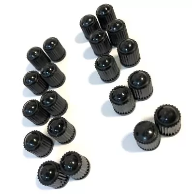 20 X Car/bike Tire Valve Stem Air Caps Plastic Covers Set Motorcycle Wheel Black • $11.95