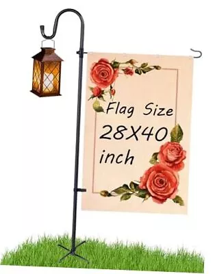 Large Garden Flag Holder Stand Pole For 28 X 40 Flags With For 28 X40  Flag • $30.13