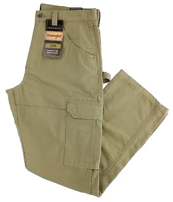 Wrangler Men's Cargo Workwear Ranger Pant In Loden Rip-Stop 8-Utility Pockets • $29.99