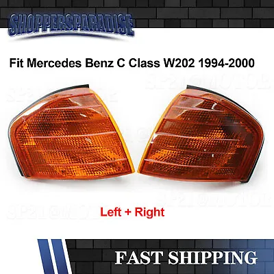 Pair Front Corner Lamp Turn Signal Lamp For Mercedes Benz C Class W202 1994-2000 • $26.99