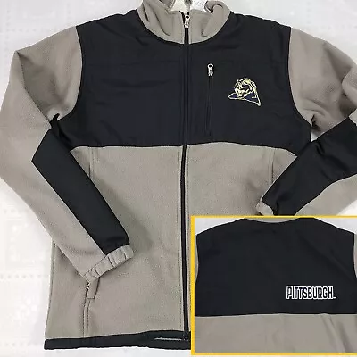 Pitt Panthers Vintage Full Zip Fleece Sweatshirt M Medium Pittsburgh #G64 • $25