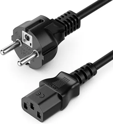 £1.99 • Buy 1.8m IEC MAINS POWER CABLE MONITOR PC KETTLE C13 LEAD EU 2 PIN C13 EURO PLUG