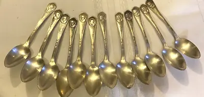 12 Vintage Oneida Community Par Plate Silent Movie Star Spoons • $29.99