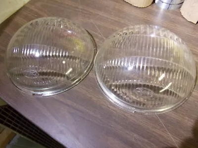 Vintage 1936 Ford Car Twolite Clear Glass Headlight Lens Matching Pair • $40