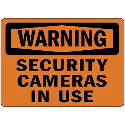 Warning Security Cameras In Use Osha Metal Aluminum Sign • $54.99