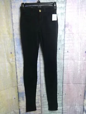 J BRAND Corduroy STACKED SUPER SKINNY Pants Black SIZE 23 NEW • $42.99