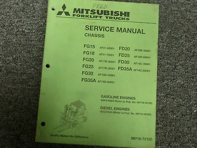 Mitsubishi FD25 FD30 Forklift Lift Truck Chassis Shop Service Repair Manual • $122