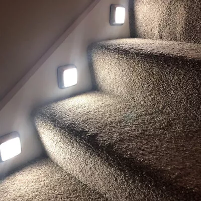 LED Motion Sensor Night Light Cabinet Closet Stair Wall Lamp Lights Cordless US • $7.48