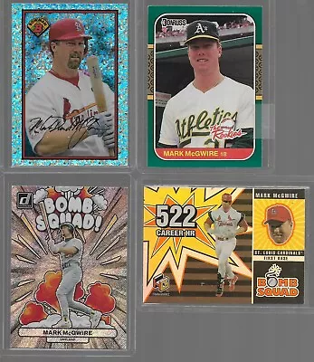 (4) Mark McGwire Baseball Card Lot W/ Rookie RC Oakland A’s St. Louis Cardinals • $3.25