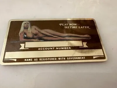 Vtg Nos Perma Graphics Blond White Lady Nude Social Security/id Card Blank T700 • $14.99