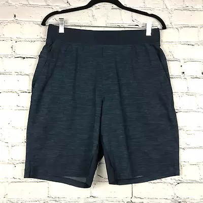 Lululemon T.H.E. Shorts Mens Medium Blue Linerless 9  Athletic Stretch FLAW • $12.88