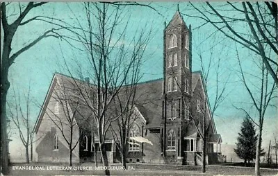 1920's. Middleburg Pa. Evangelical Lutheran Church. Postcard. • $8