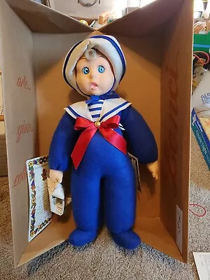 Lenci Felt Doll 18   Sailor Baby Marco  In Original Box With All Tags & CERTS • $135.06