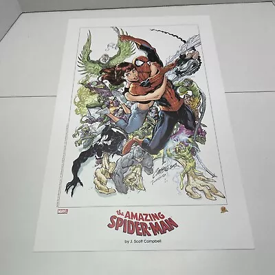 Amazing Spider-Man 500 COVER By J. Scott Campbell Art Print Lithograph 11x17 • $29.95