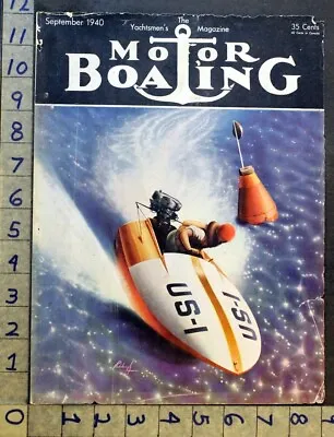 1940 Radebaugh Art Hydroplane Boat Racing Atlas Diesel Engine Cover Ad Fc2772*  • $34.95