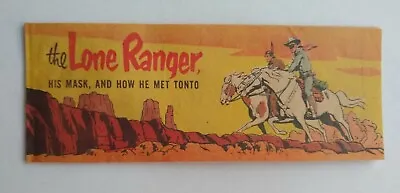 $85 • Buy The Lone Ranger His Mask And How He Met Tonto 1954 Cheerios Giveaway Comic Book