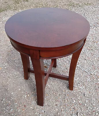 Round Mahogany Side Table / End Table  (ET591) • $349
