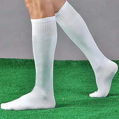 1 Pair High Stocking Soft Sweat Absorbent Men Over Knee Sports Socks Durable • £7.18