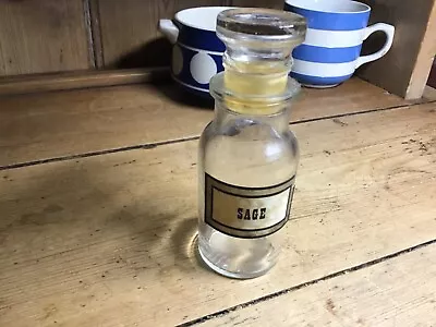 £5.99 • Buy Spice Bottle Apothecary Vintage Sage Jar