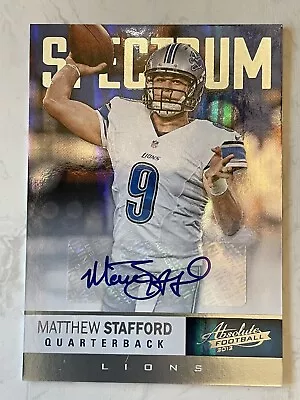 2012 Panini Absolute Matthew Stafford Spectrum Auto /25 • $99.99