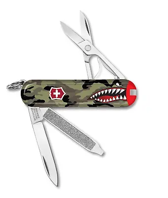 Victorinox Swiss Army Knives Camo Shark Mouth Military Nose Art Classic Sd Knife • $24.95
