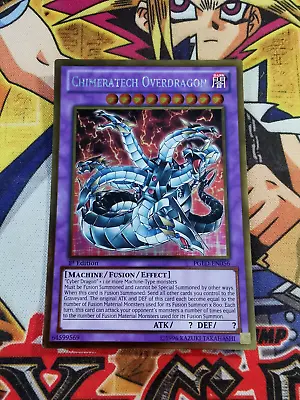 Chimeratech Overdragon Pgld-en056 1st Edition (NM/NM+) Gold Rare Yu-Gi-Oh! • £1.85