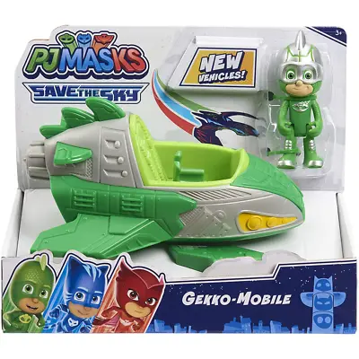 PJ Masks Gekko Mobile Velicle & Action Figure Save The Sky New Kids Toy - Gekko • £11.99