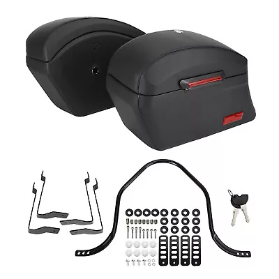 Saddlebags Hard Bag& Heavy Duty Mounting Kit For Honda Shadow 400 750 Vtx1800 US • $330.78