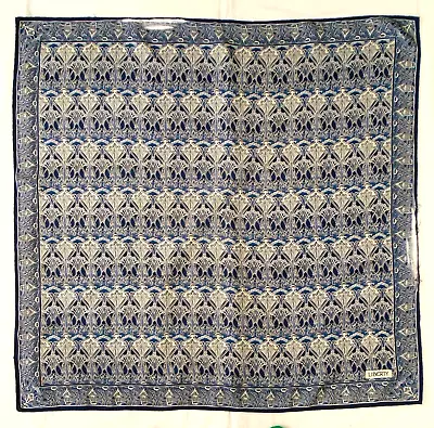 Vintage Liberty Of London Silk Scarf - Ianthe Print In Blue - 34 X 34 Inches • £22.99