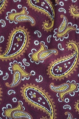 Vintage Purple Cravat With Paisley Pattern • £4.49