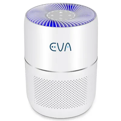 EVA Air Purifier Quietest Ever 16dB True HEPA Active Carbon Bedroom Office • £119.99