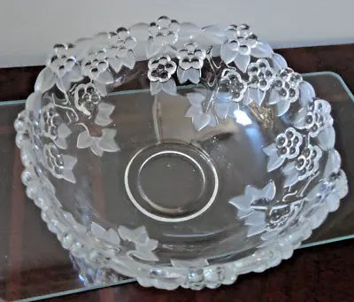 Vintage Mikasa Carmen Walther Crystal Bubble Embosed Flowers Serving Bowl 8 5/8  • $24.99