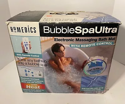 Homedics BubbleSpa Ultra Massaging Bath Mat HEAT NOS BMAT-3 W/ Remote New • $134.95