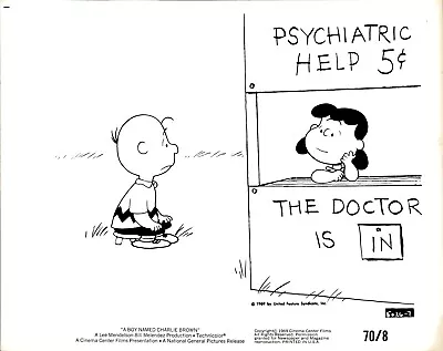 LV92 1969 Original Photo A BOY NAMED CHARLIE BROWN Lucy Psychiatric Help Booth • $20