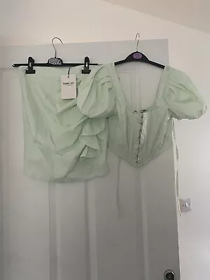 BNWT Mint Puff Sleeve Corset Ruffle Skirt Co Ord Size 8 • £3