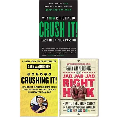 Gary Vaynerchuk Collection 3 Books Set Crush It Crushing ItJab Jab Jab Right • $56.08