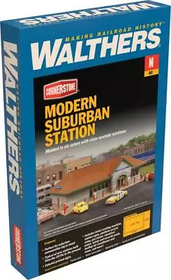 N Scale Walthers Cornerstone 933-3887 Modern Commuter Suburban Metra Station Kit • $33.98