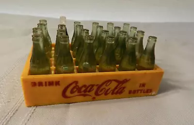 Vintage Coca Cola Case 24 Mini Coke Bottles 1940's Drink Coca Cola  AUTHENTIC • $19.99