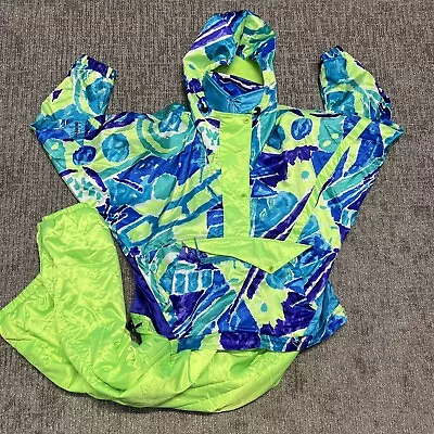 Vtg Obermeyer Sport Womens 2 Piece Neon Ski Suit 80s 90s Size 10-12 AWESOME! • $99.99