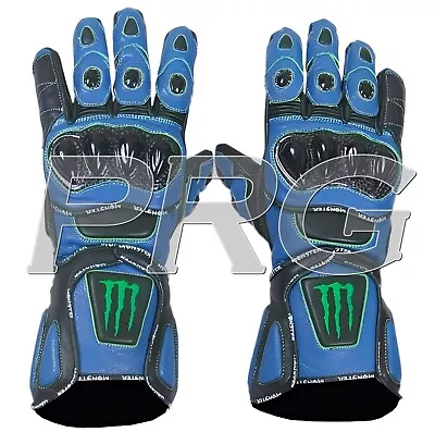 Monster Energy Motorcycle Racing Leather Gloves Race Guantes Monster Race Gants • $82