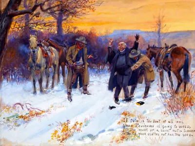 Fleecing The Priest By Charles M Russell Western Giclee Art Print + Ships Free • $79