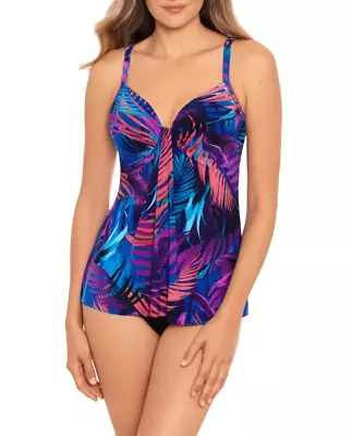 Miraclesuit Women's Caliente Tropica Marina Underwire Tankini 2 Pc Set Size 12 • $62.29