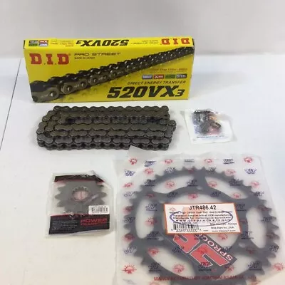 DID 520VX3 Gray High Carbon Steel Pro Street Motorcycle Drive Chain Used • $99.99