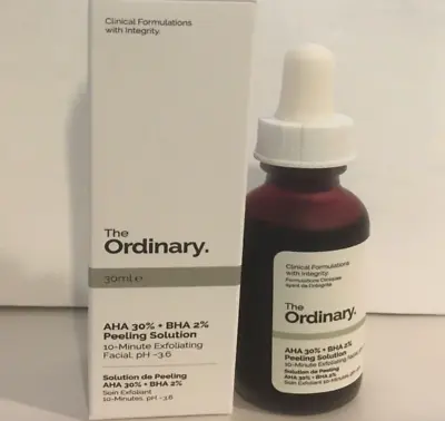 The Ordinary - AHA 30% + BHA 2% Peeling Solution - NIB Authentic 1oz/30ml • $33.54